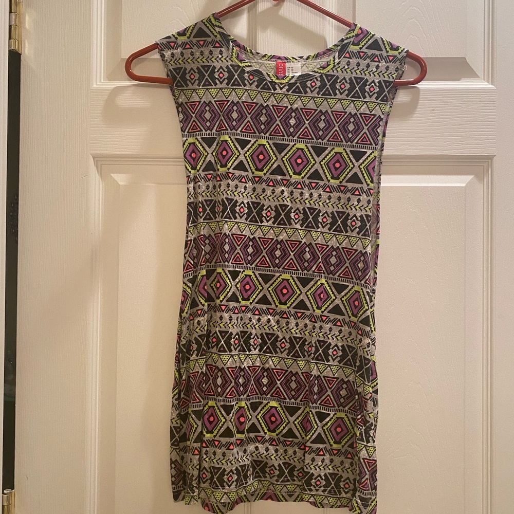 H&M neon shirt/dress, size XS